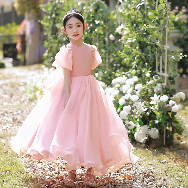 Váy Công Chúa Poopi Kiểu Xòe Bồng Dáng Dài Đính Nơ Xinh Cho Bé